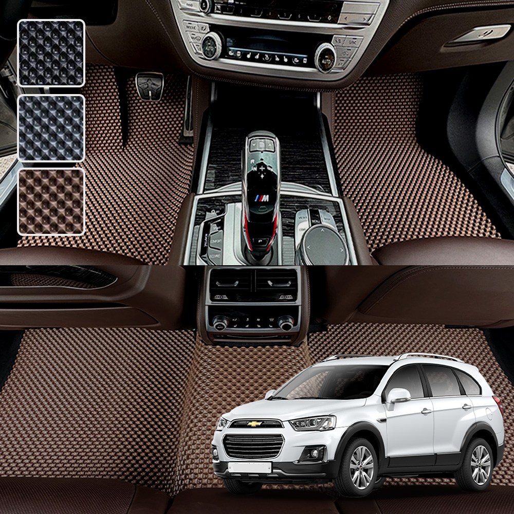 DXSOAUTO 캡티바 전용 3D 엠보싱 차세대 고무매트 1열2열 세트, 블랙, 277_1 올뉴캡티바(신형) 59,000원