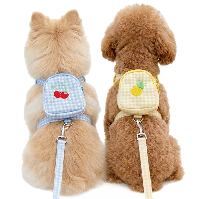 강아지 하네스 리드줄세트 배낭하네스, 1개, 옐로우, 현재가 17,800원