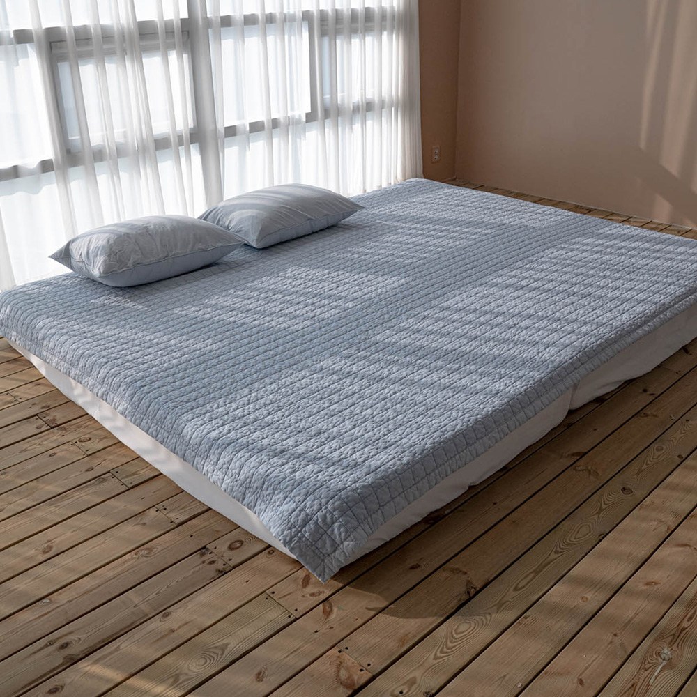 80수 순면 패밀리 침대패드, 블루 110,000원