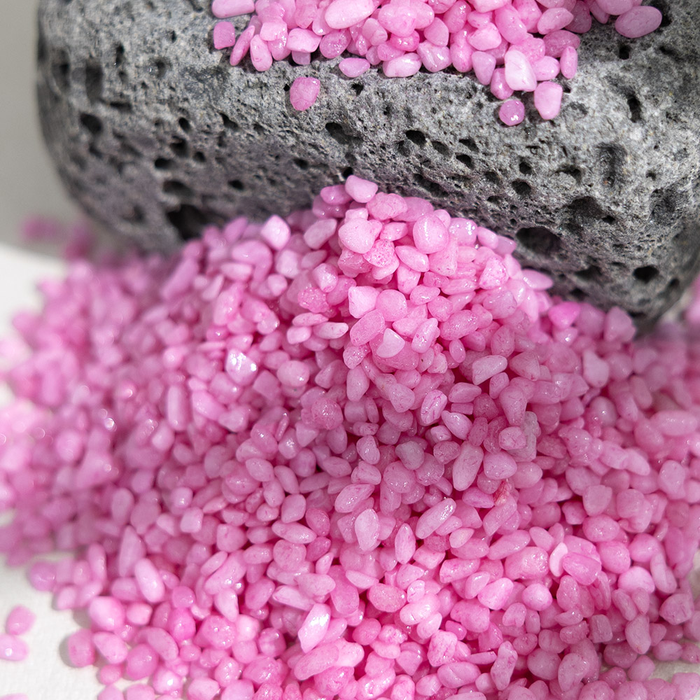 플라워트리 화분 어항 바닥재 프리미엄 칼라스톤 3~5mm 분홍 3,350원