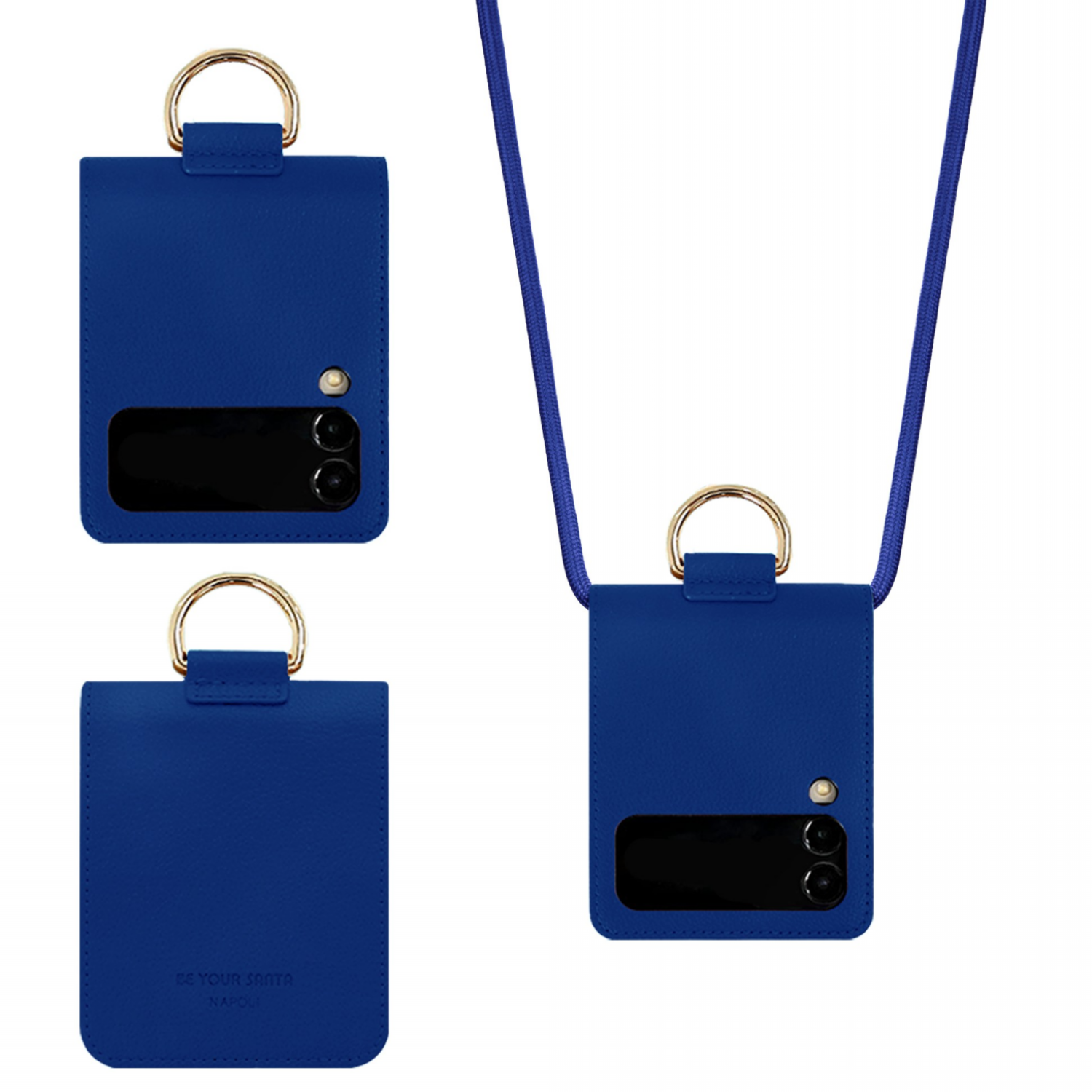 비유어산타 Z플립3, Z플립4케이스 이태리원단 사용 카드 나폴리 베네치아 멀티스트랩세트 38,300원