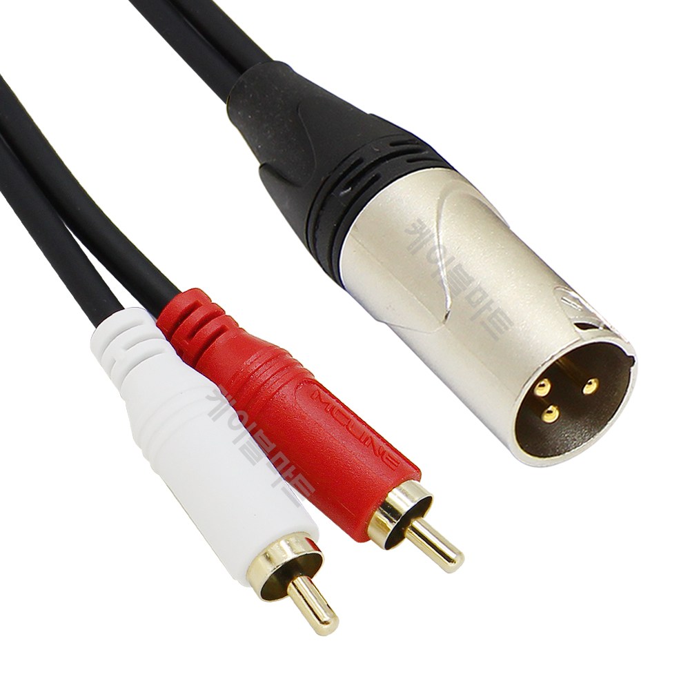 케이블마트 MACK HA37 캐논 XLR/숫 - 2RCA 변환 케이블 오디오 스피커 앰프 믹서 음향 연결선 9,000원