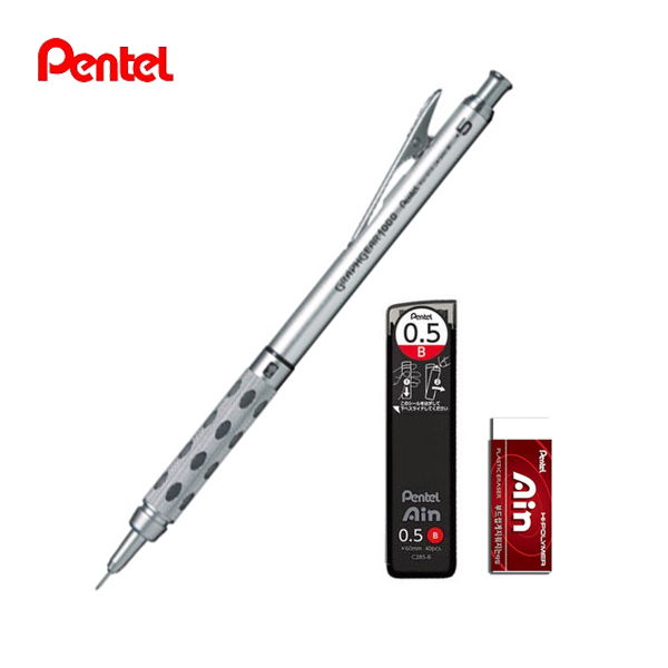 펜텔 그래프기어 1000 샤프 PG1015 0.5mm + 뉴 아인슈타인 샤프심 0.5 B + 아인지우개 세트 16,400원