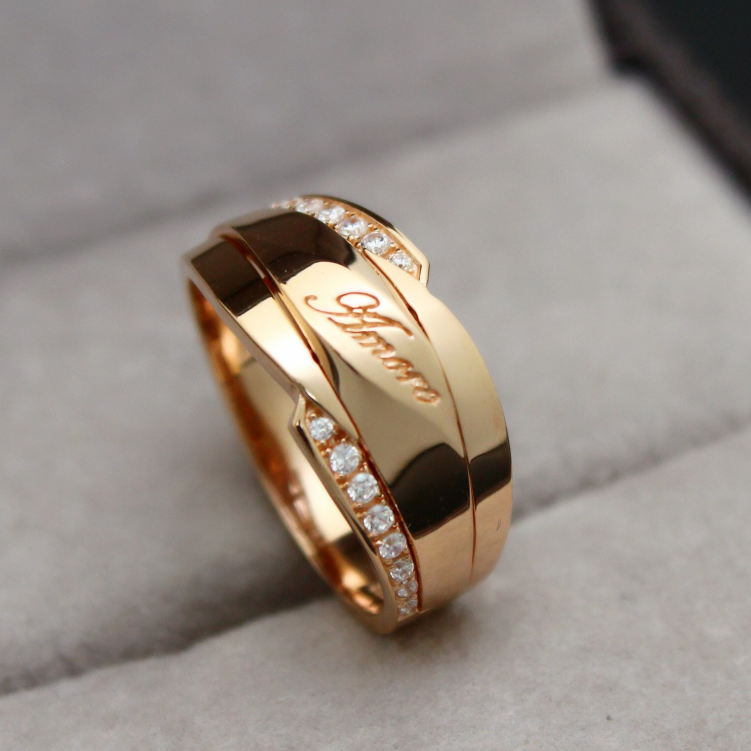 14k 18k 로즈골드 반지 패션반지 럭셔리 커플링 R107 892,260원