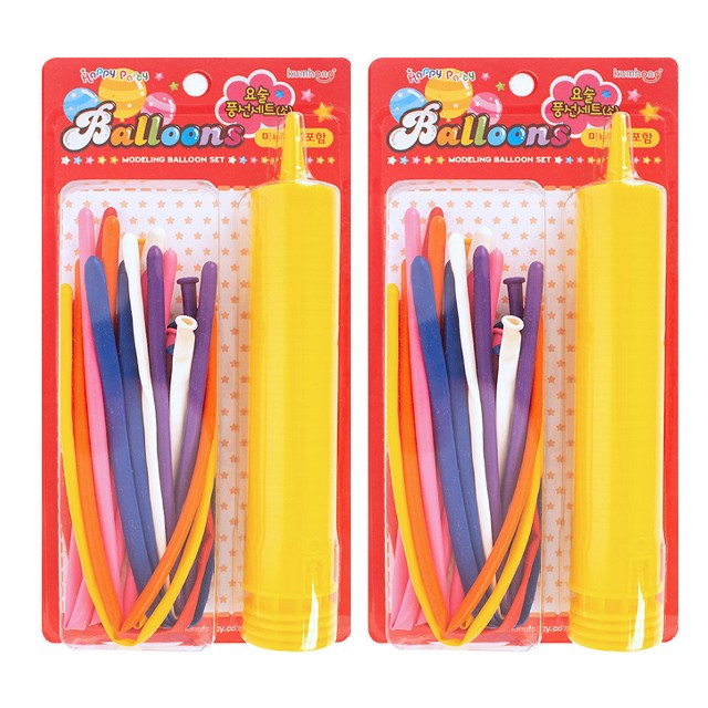 해피파티 요술풍선세트 미니펌프 포함 2개 8,500원