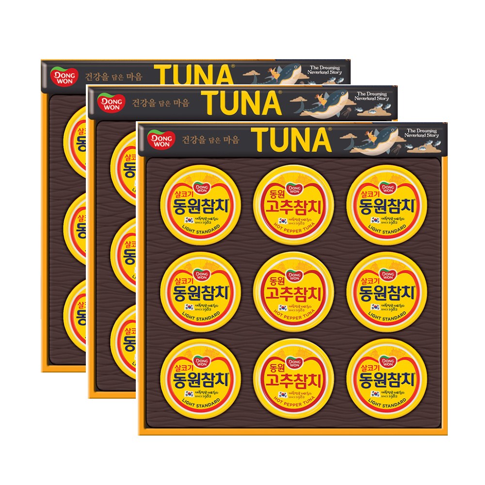 명절선물세트 동원참치 O-9호 라이트스탠다드 참치 85g 고추참치 85g, 3세트 93,800원