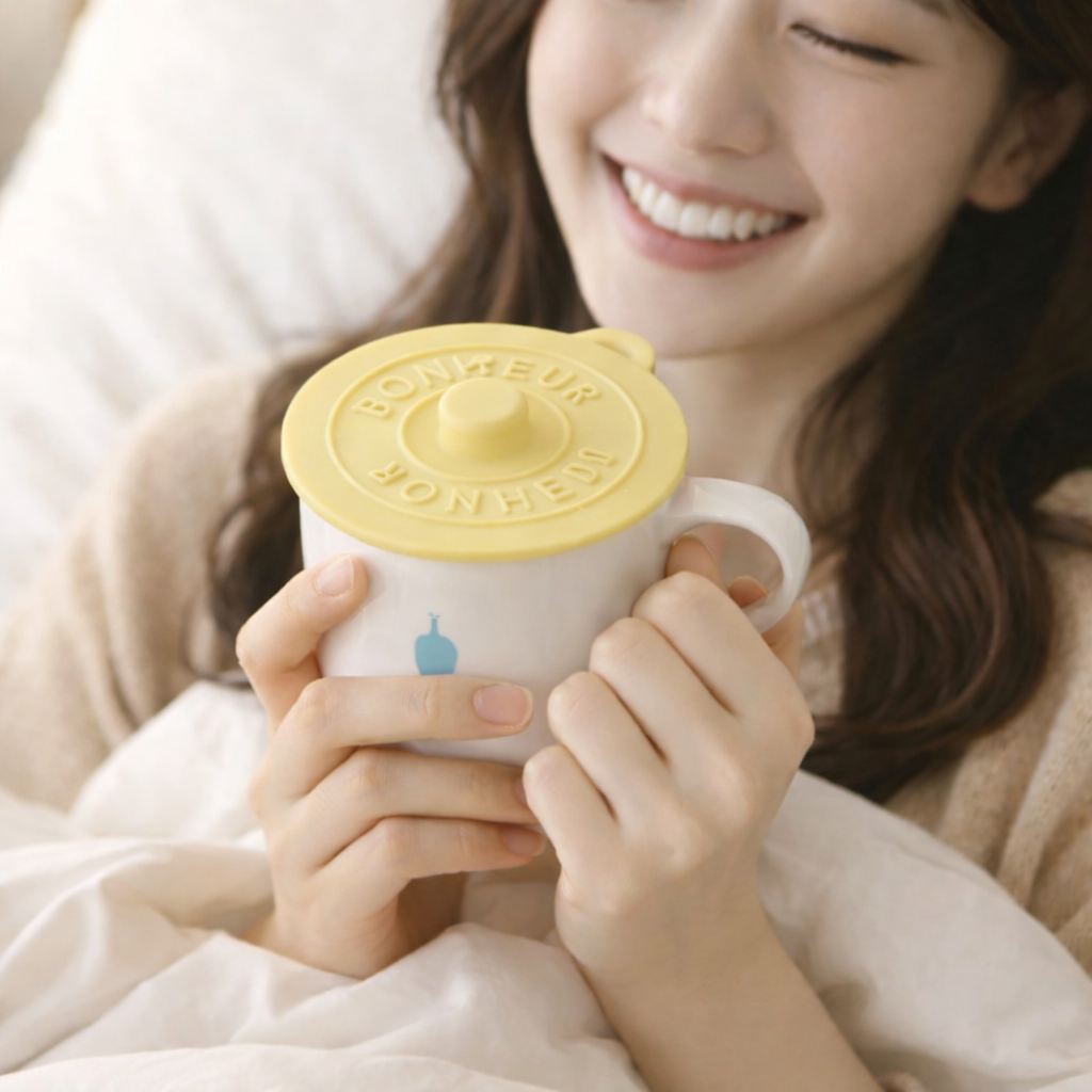 사이드비 컵뚜껑 실리콘덮개 컵덮개 머그컵 뚜껑 디자인제품, 1개, 버터 9,900원