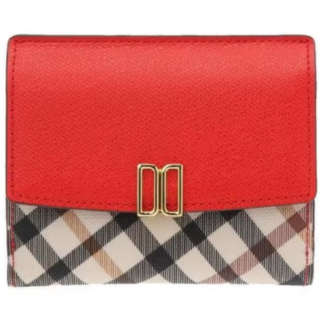 닥스>> [선물추천] 레드 체크배색 DD로고 2단 반지갑 (DCWA6E408R2) 125,000원