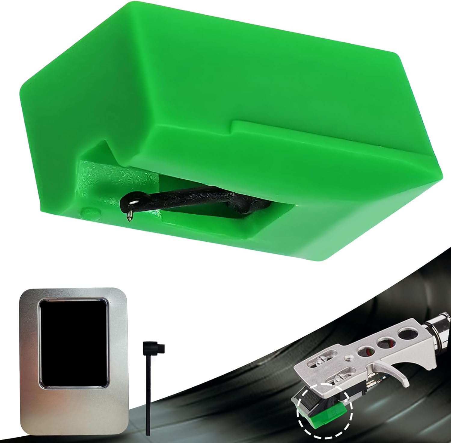 ATN95E 다이아몬드 레코드 바늘 교체 오디오테크니카 VM95E 및 ATLP120USB 턴테이블과 호환 • 고음질 내구성 79,310원