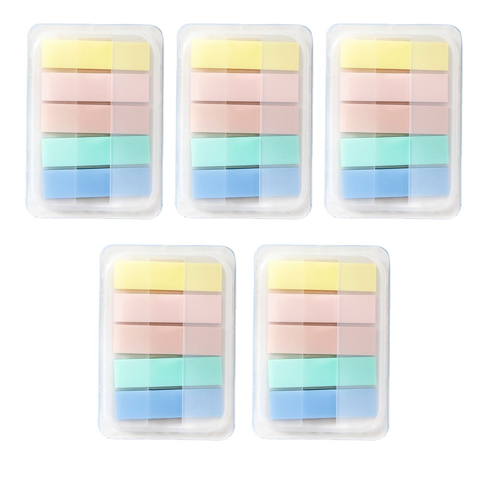 5컬러 라벨 스티커 인덱스 메모 접착메모지 팝업 디스펜서, 5개, 파스텔크림 5,990원