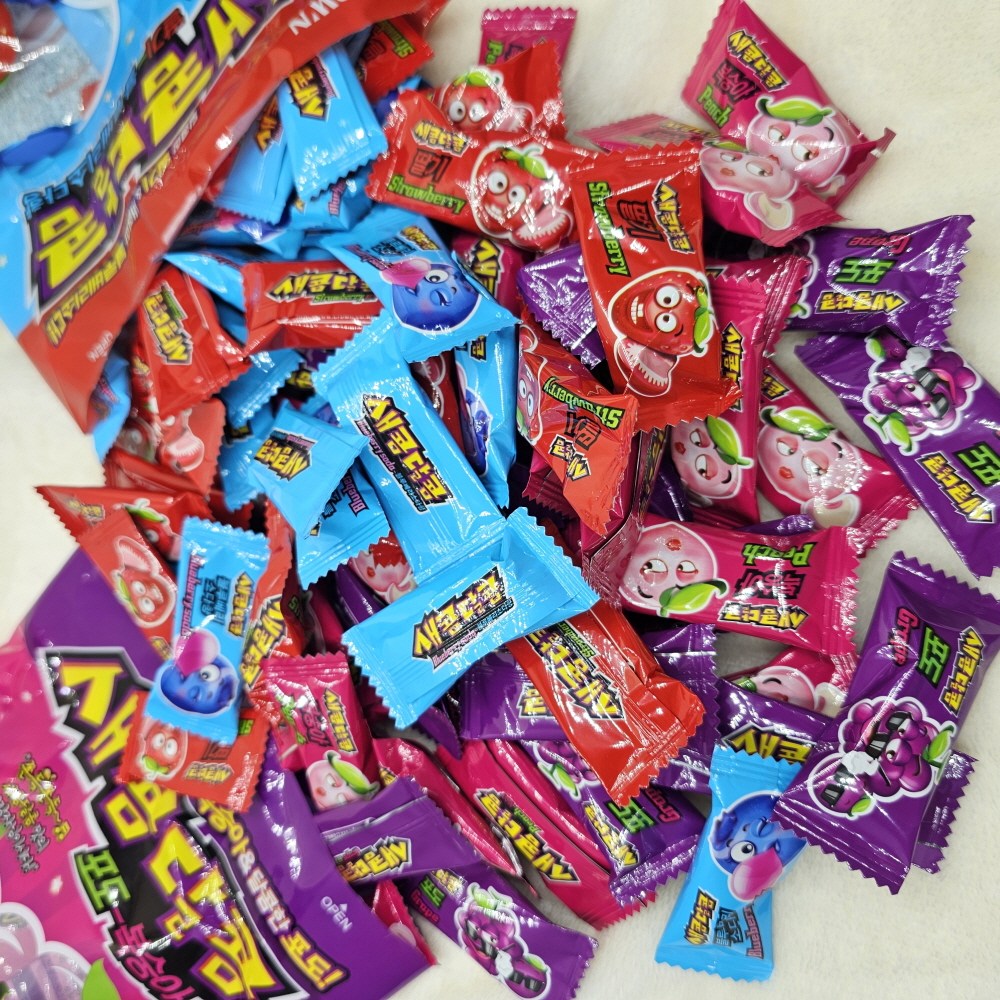 궁금한공작소 대용량 새콤달콤 네가지맛 200개 개별포장 12,010원