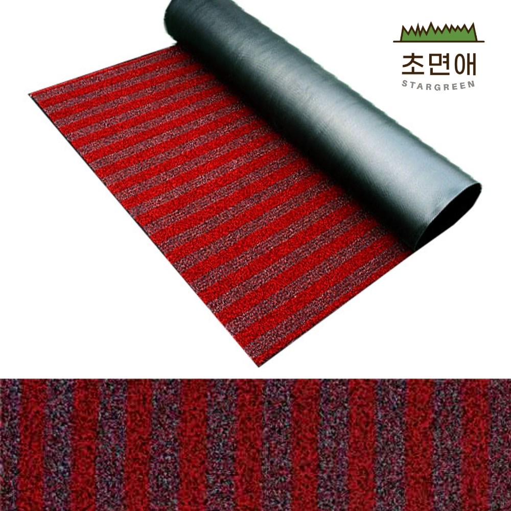 초면애 그린가드8 스트라이프 미끄럼방지 인조잔디 PVC쿠션매트 (120x100cm / 3컬러 선택), 그린가드8 적흑 스트라이프, 1개 35,000원