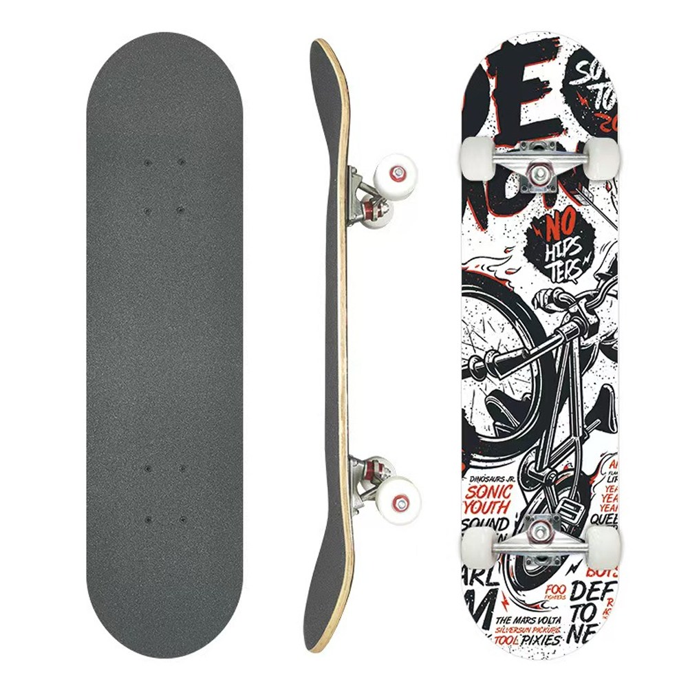 [초보자용 31인치 더블킥보드 4륜 전문가용 트윈팁 스케이트보드 초보자용/전연령대 안전 설계, 1개, 자전거 64,880원