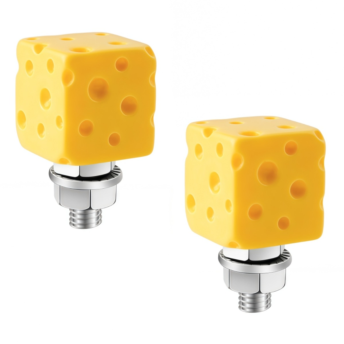 OFFCURVE 자동차 번호판 볼트 2P 세트 귀여운 캐릭터 치즈 포인트 신형, 1개, 노란색 치즈 10,400원