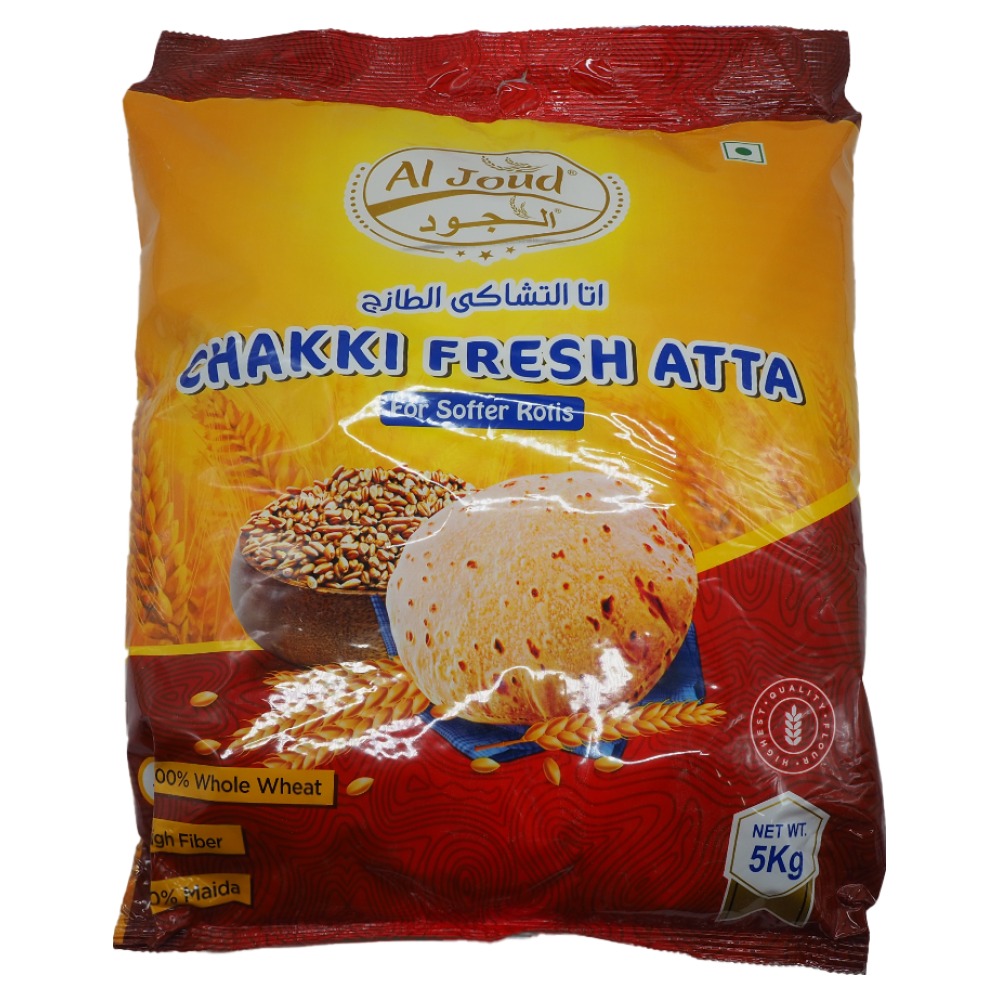 Al Joud Chakki Fresh Atta Wheat Flour 통밀가루 100% 차키 아타, 1개, 5kg 12,500원