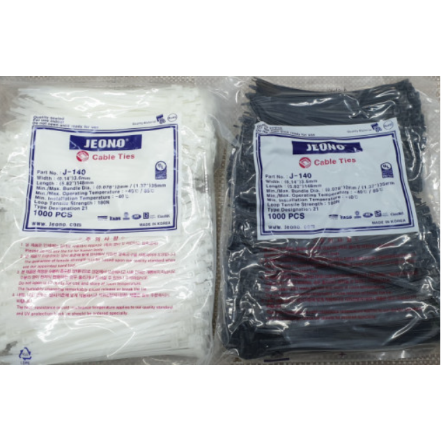 국산 전오 케이블타이 140MM, 1000개 10,400원