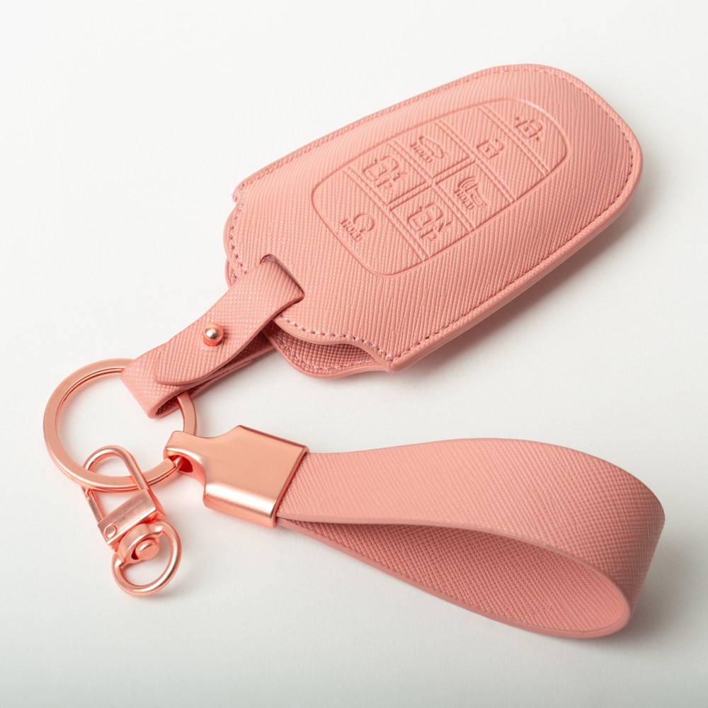 [무료각인]디아나마스 현대 호환 차키케이스 가죽 키홀더 차키링, 현대F타입(각인가능), 피치블라썸(금속 로즈골드) 27,800원