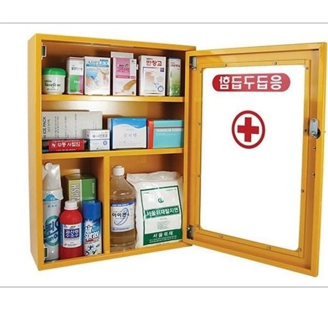 구급함 약상자 응급키트 비상약 케이스 철재 벽걸이 구급함세트_JL2510310824 418,680원