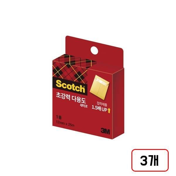 3M)초강력테이프리필(SH), 3개, 1225R/12mmx25m/M322586 16,000원
