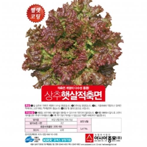 아시아종묘 씨앗 상추 햇살적축면 펠렛 1만립 40,000원
