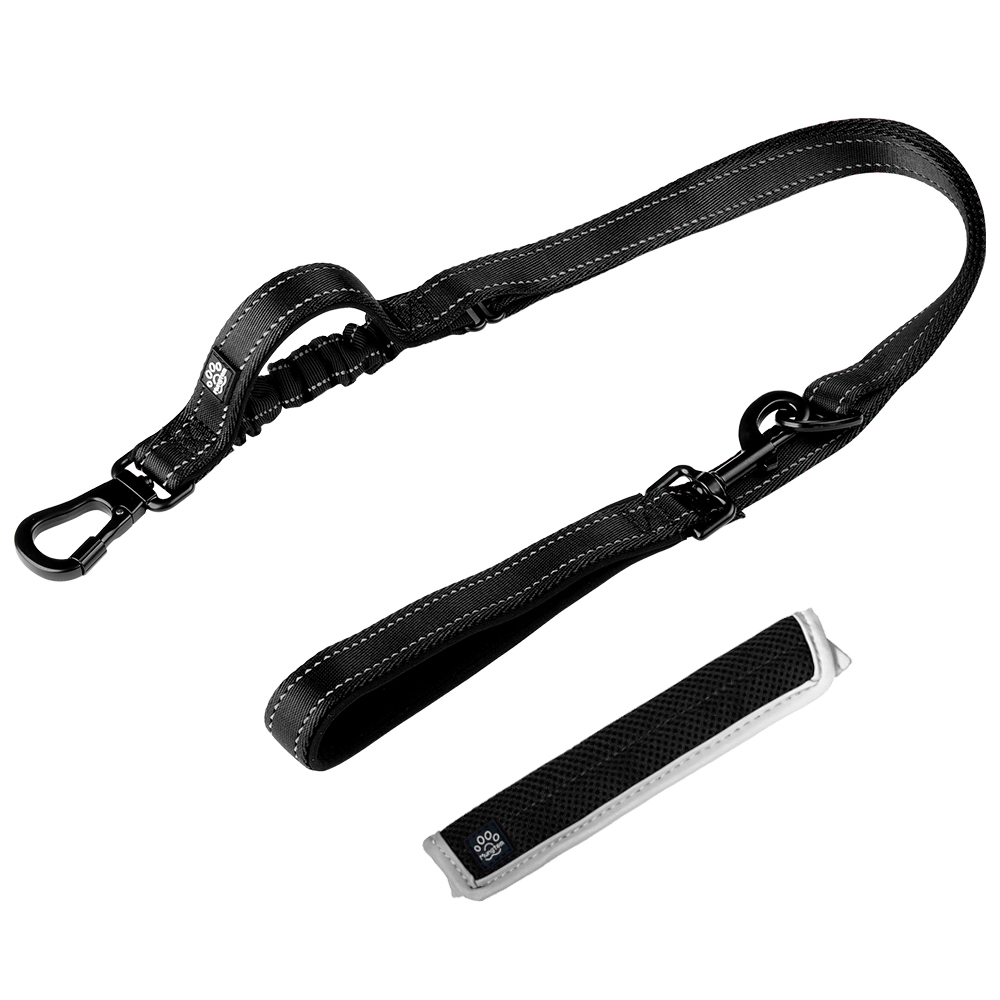 멍템 반려동물 폴딩 길이조절 대형견 리드줄 강철고리, 블랙, 1개 28,300원