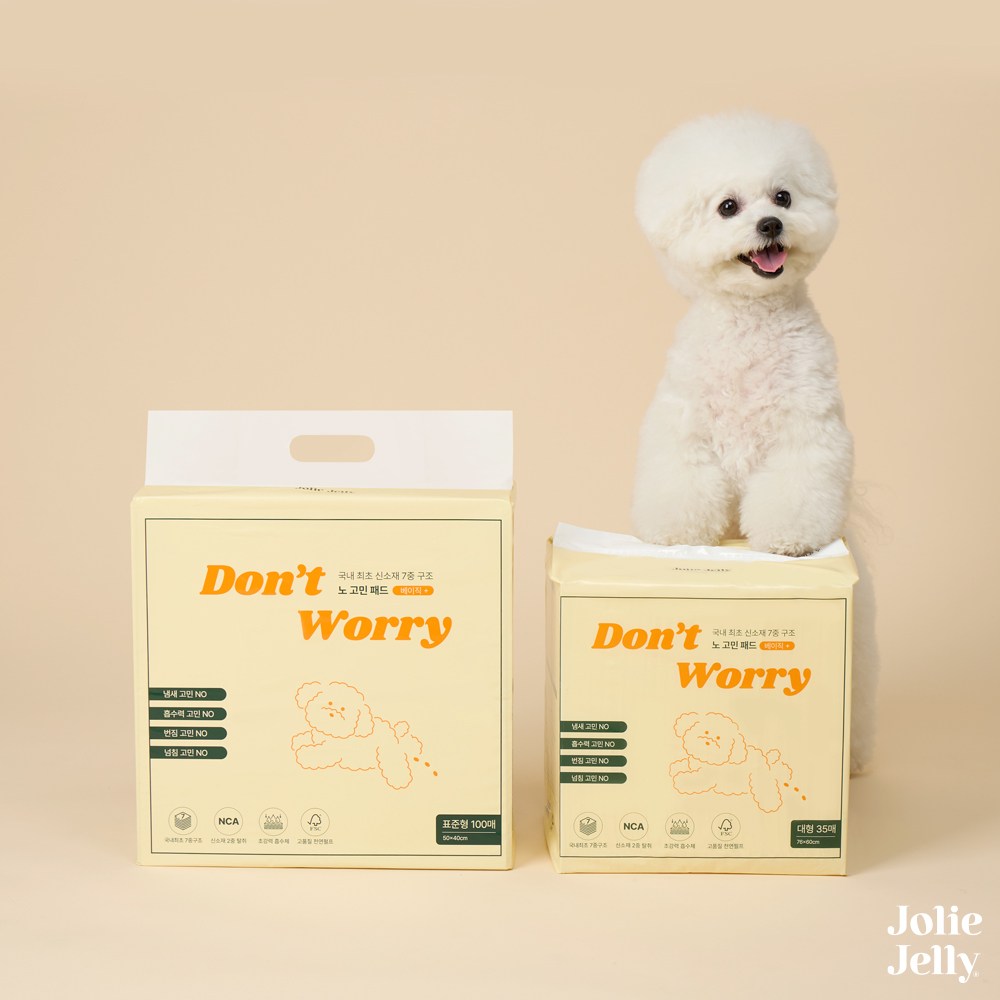 졸리젤리 강력흡수 강력탈취 노 고민 배변패드 최고급펄프 베이직 플러스 표준형, 1개, 100개입 11,530원