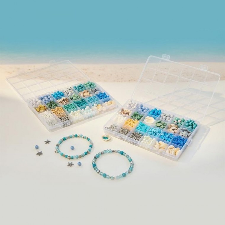 [3323]24칸 바다 불가사리 조개비즈 여름비즈 팔찌만들기 간편세트 24,930원