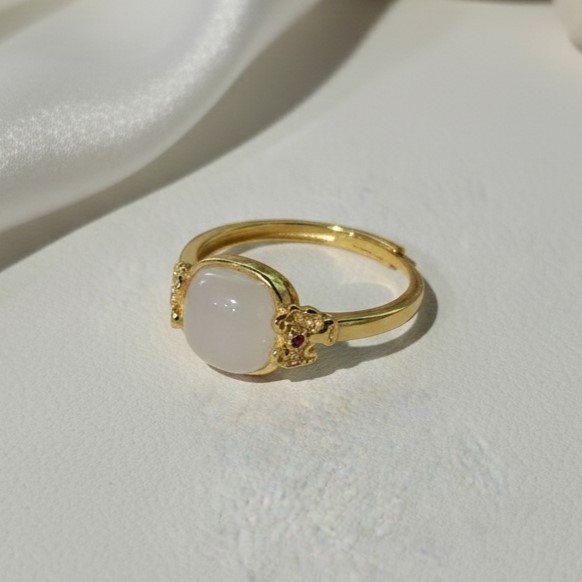 리즈타라 실버 925 천연 옥 청아 반지 2colors / 오픈링 남녀공용 58,000원