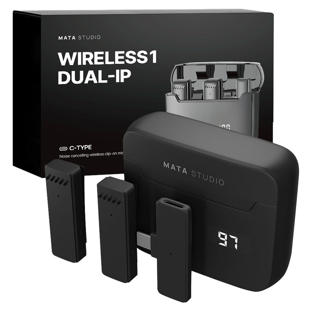 마타스튜디오 스마트폰 무선 마이크 유튜브 방송용 와이어리스1, DUAL-IP, 단일색상 42,900원