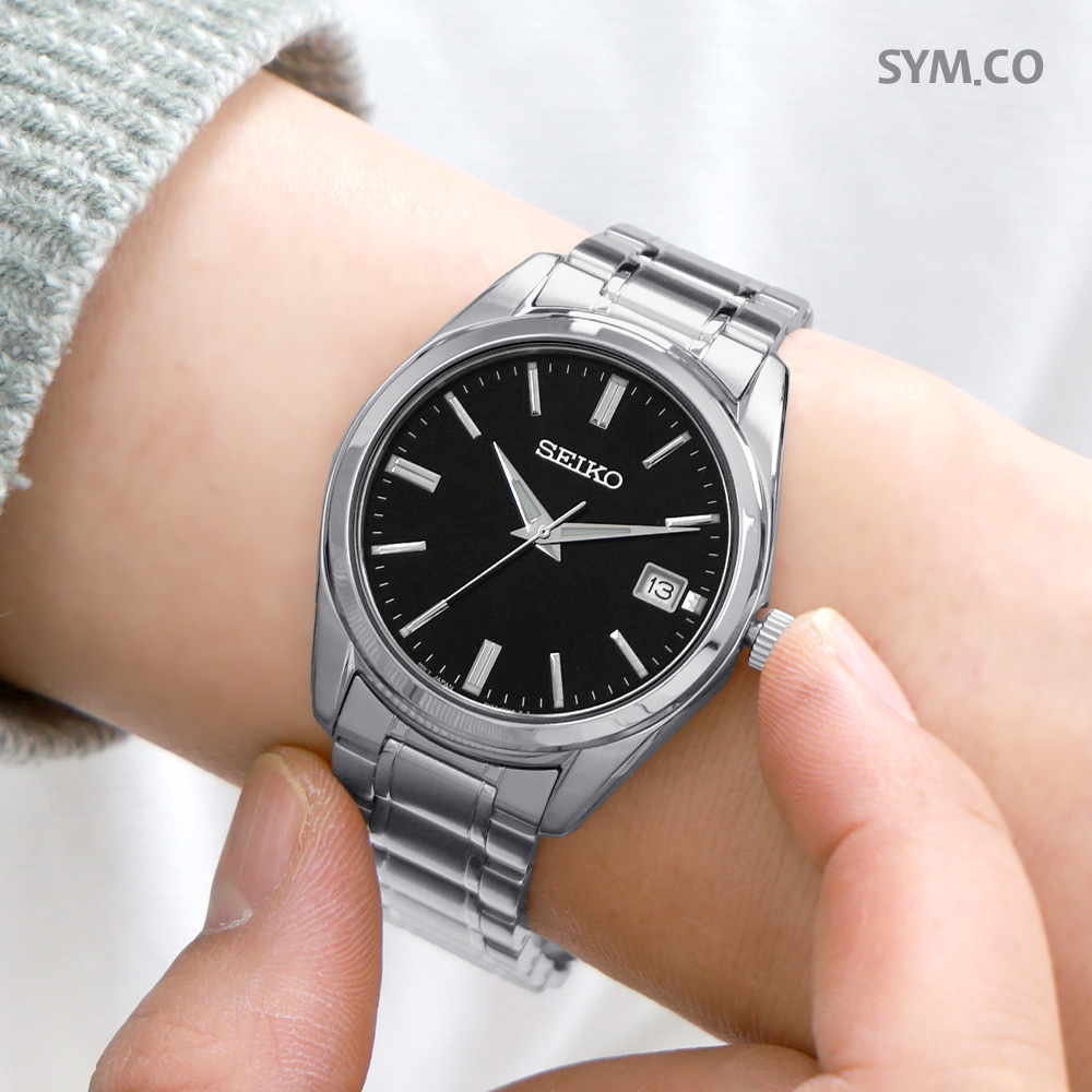 세이코 캐쥬얼 정장 쿼츠 블랙 메탈시계 266,000원