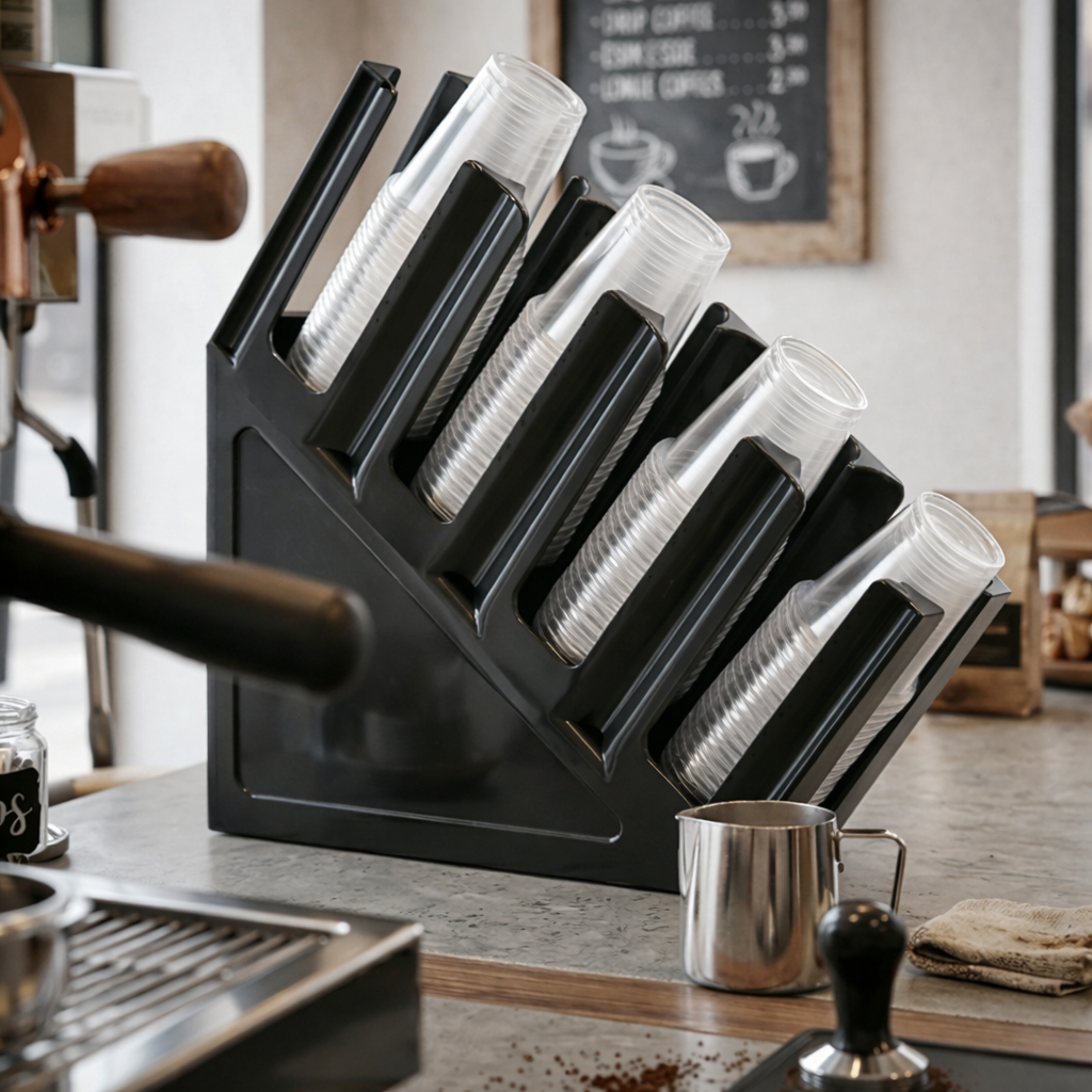 팩토리얼 카페 컵 디스펜서 업소용 테이크아웃 일회용컵 보관함, 1개, 블랙 29,800원