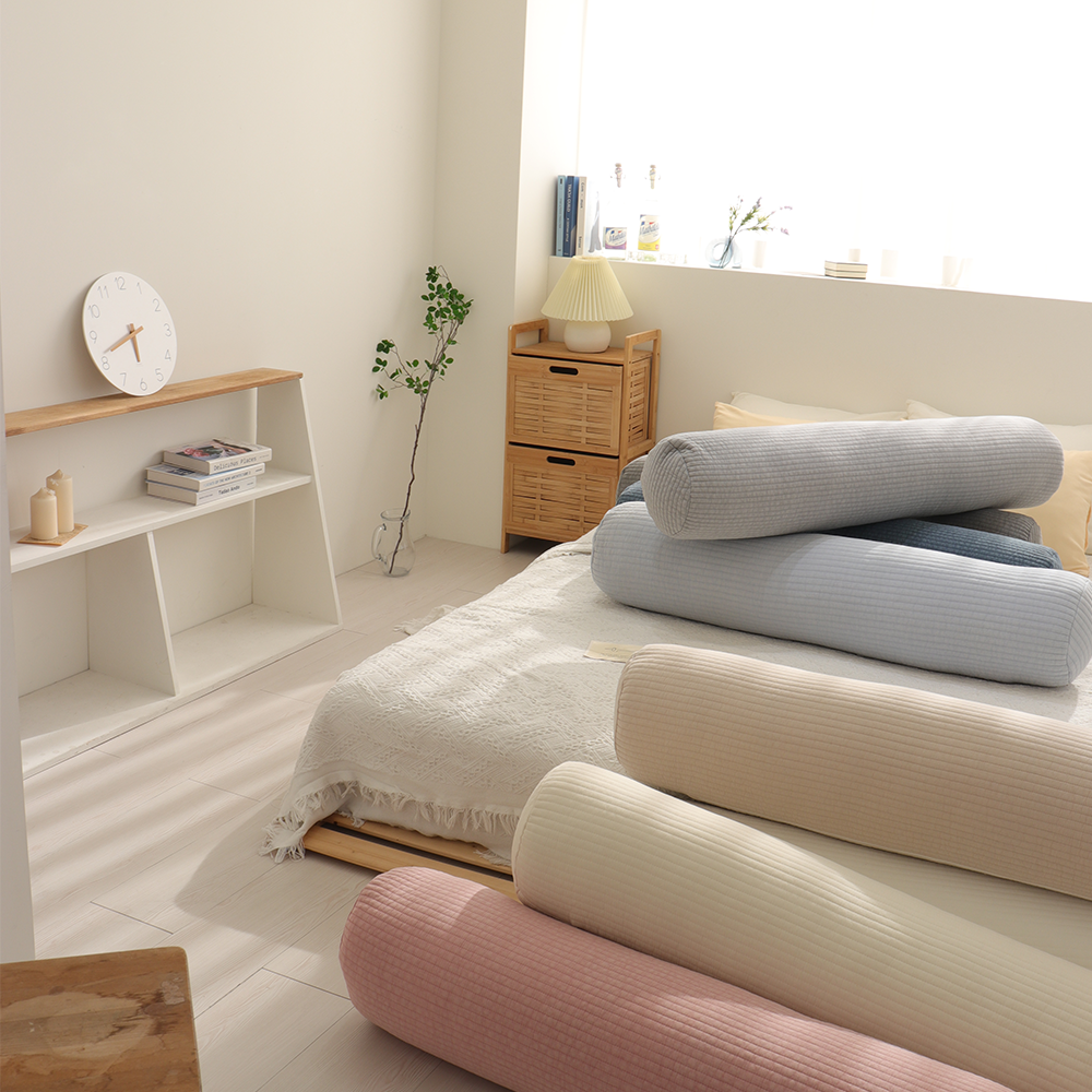 새솜 피그먼트 순면 누빔 바디필로우 롱쿠션, 아이보리 20,900원