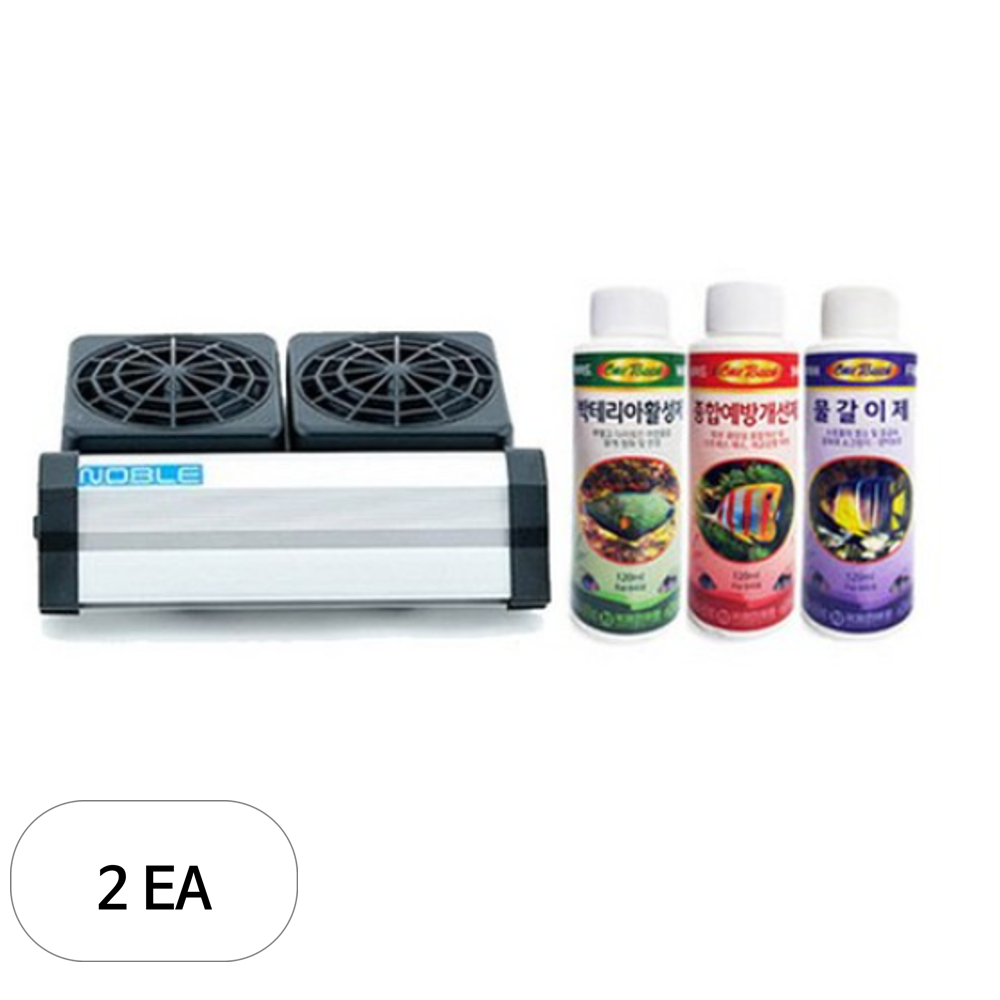 수아쿠아 노블 각도조절 쿨링팬 2구 + 원터치약품 120ml x 3종 관상어용품세트 101,050원