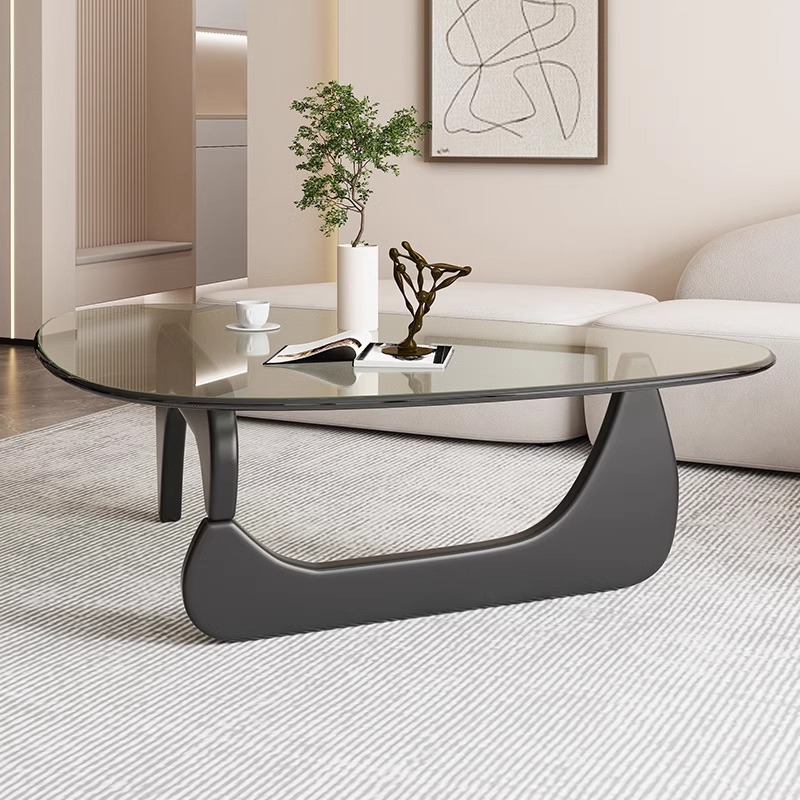 강화유리 거실 선반 테이블 안전강화유리 협탁 청소하기 쉬움 내구성이 최고 인테리어 완성, 검은색 다리+투명 유리. 118,000원