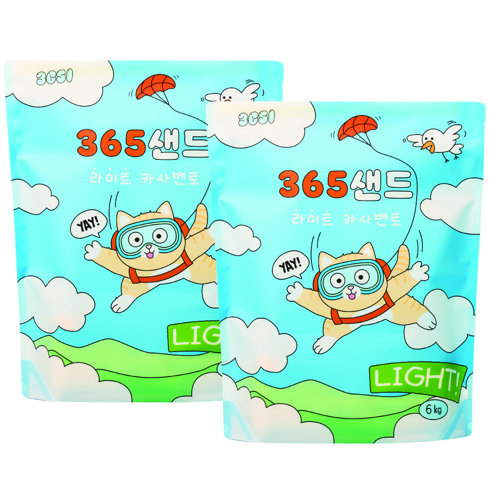 3651 365샌드 라이트 카사벤토 카사바 벤토나이트 고양이모래, 무향, 2개, 6kg 18,880원