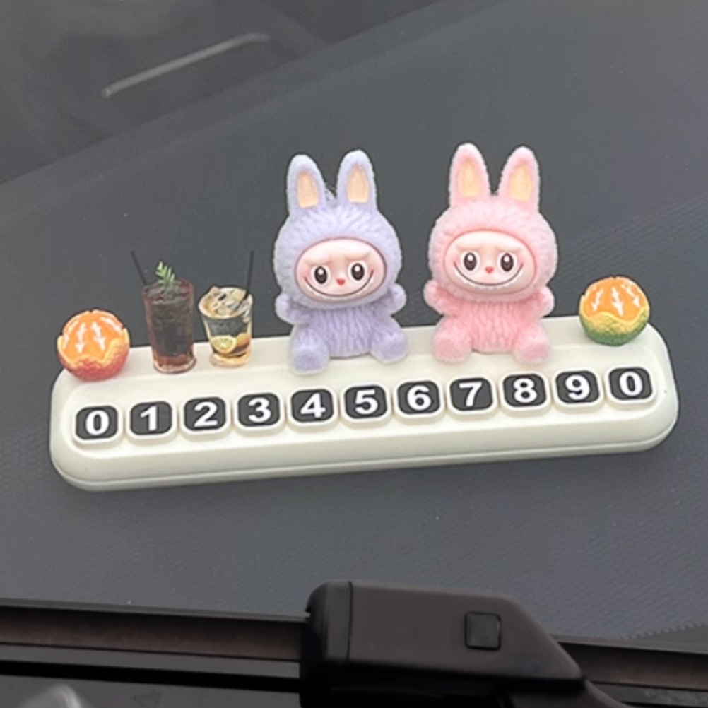 신니디 라부부 자동차 번호판 부착형, 1개, 퍼플+그레이 12,810원