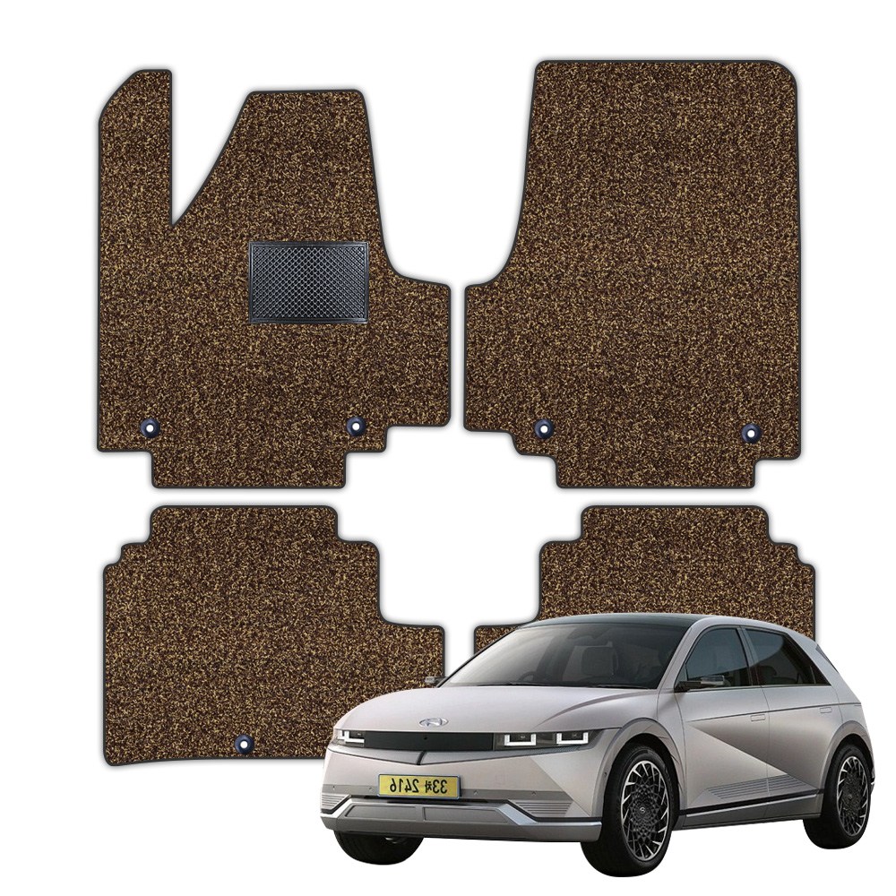 예스카 잔디매트 - 아이오닉 전차종 풀세트 택시 자동차 바닥매트 카매트, 브라운 (2열2장)분리형 80,000원