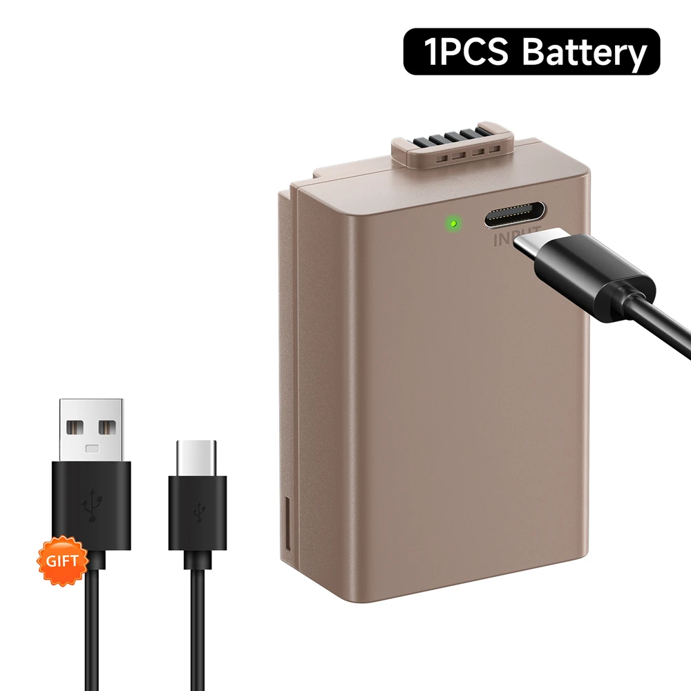 EN-EL25 EN USB 배터리 팩 LCD 충전기 포함 2100mAh 리튬 이온 (니콘 호환 Z50 Z30 Z ZFC 카메라 El25a 48,600원