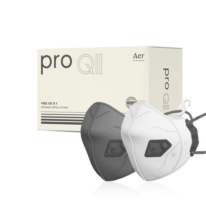 아에르 Pro Q2 1급 방진마스크 1BOX - 10EA (비활성탄) 21,000원