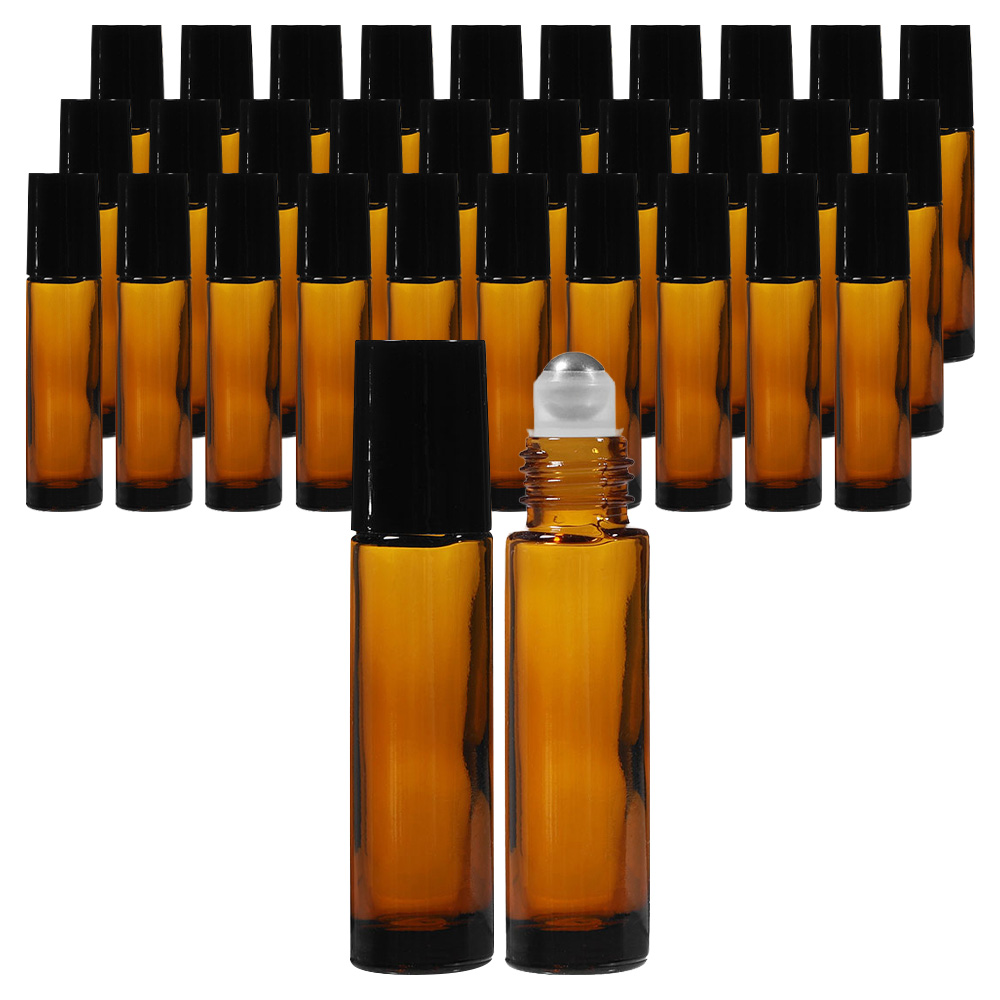 롤온 향수 공병 10ml, 블랙(캡) + 브라운(용기), 100개 50,500원