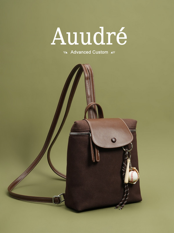 Audre 간결한 복고풍 대용량 더블 숄더백 여성 스타일 2026 신상 가을 겨울 외출 여행 백팩 책가방 88,500원