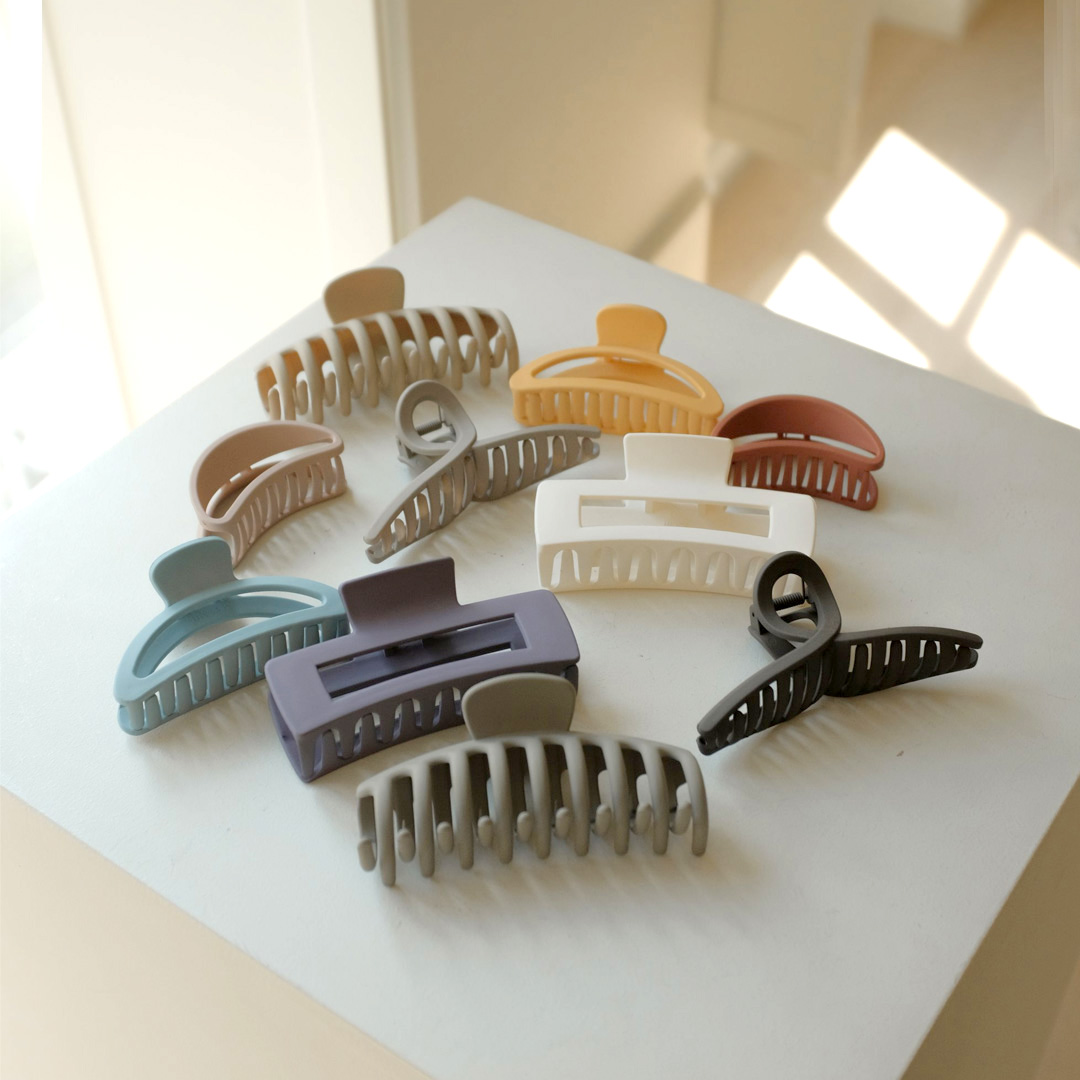 뷰랩 클래식 무광 데일리 헤어 집게핀 10개 린넨 파우치 세트 9,900원