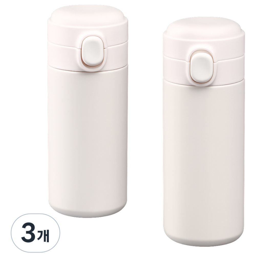 스텐304 원터치 온가족 보온보냉 텀블러 휴대용 보온병 답례품 선물용, 3개, 420ml, 화이트매트 48,520원