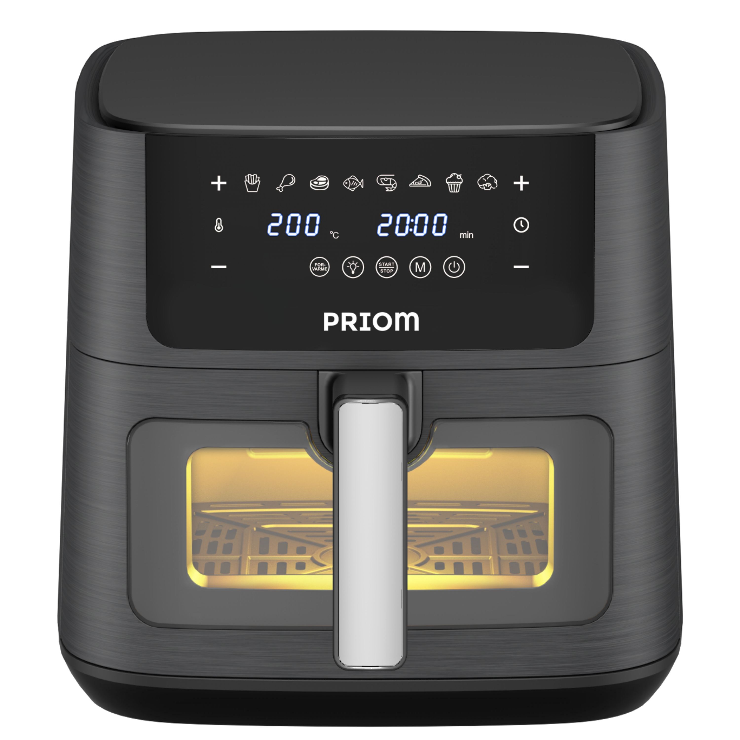 프리옴 저소음 에어프라이어 9L 대용량 보이는 투명 유리창, 블랙, AF-BLACK 9L 89,000원