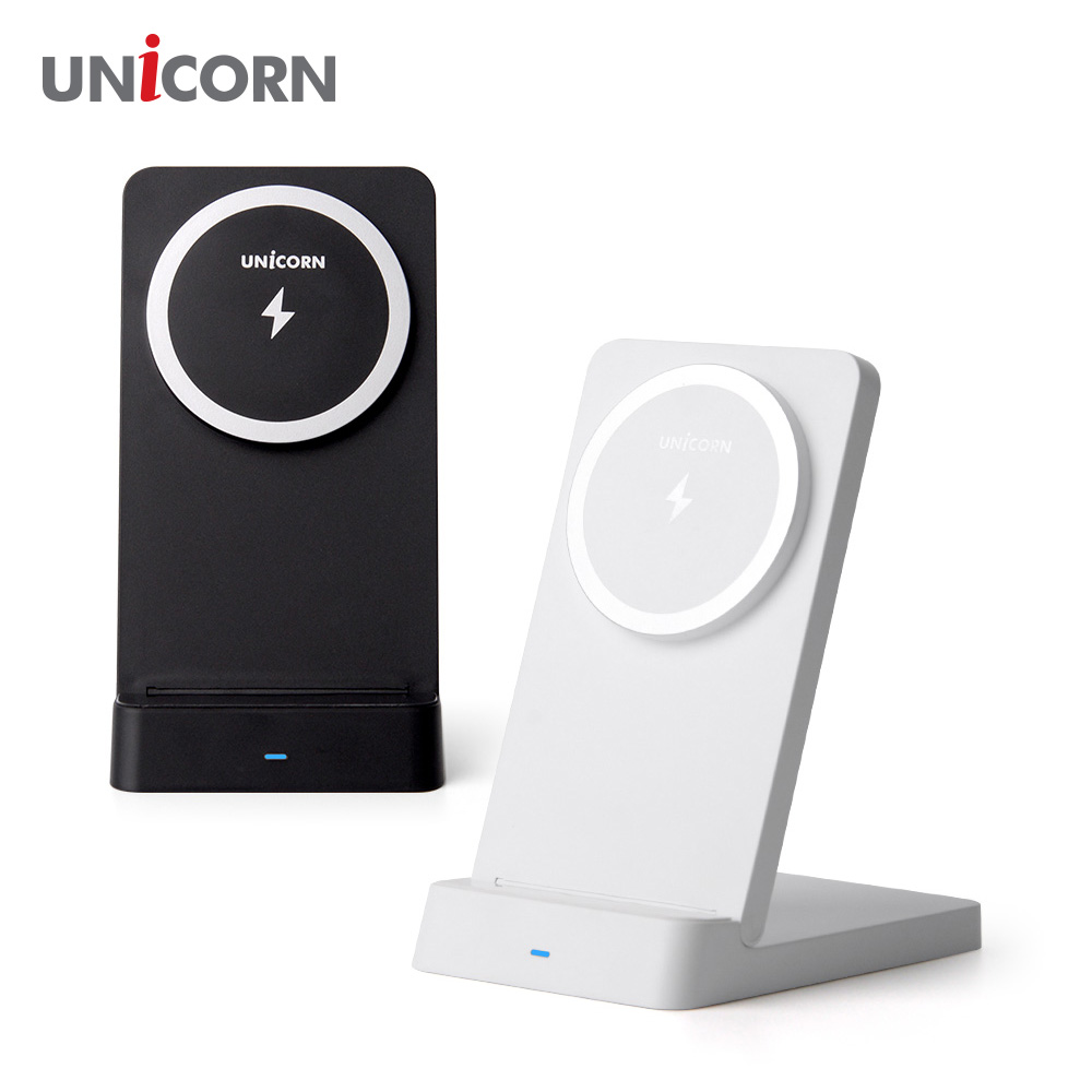 유니콘 15W 접이식 PD3.0 QC3.0 지원 스탠드 맥세이프 고속무선충전기 ZQ-M15W, 화이트, 1개 15,850원