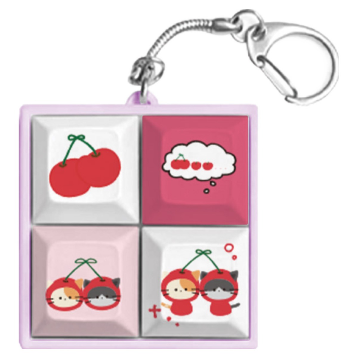 토마토체리 키캡 키링 청축 키보드호환 가능 열쇠고리 딸깍이 토마토 그림 고양이 캐릭터 파스텔 분홍 핑크 녹색 그린, 1개, 체리냥이들_핑크 8,500원