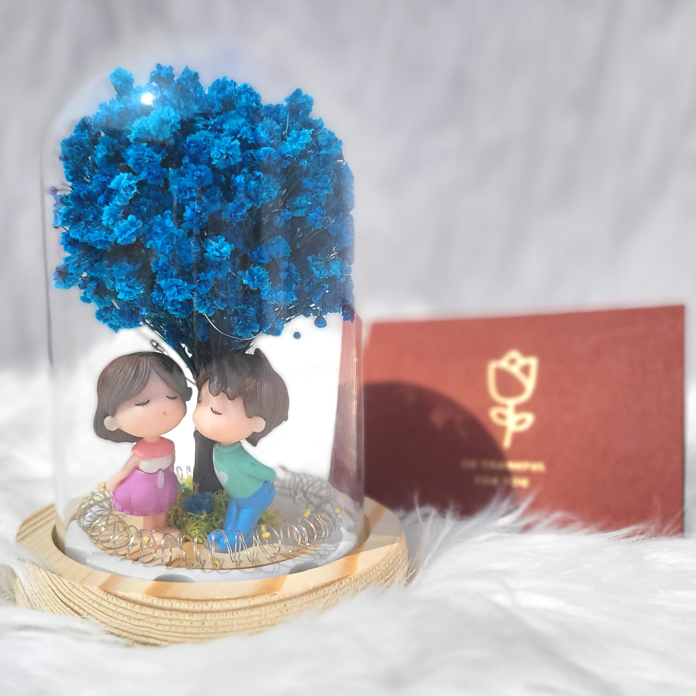 시들지않는 프리저브드 플라워 안개 꽃 피규어 LED 무드등 + 메세지카드 38,900원