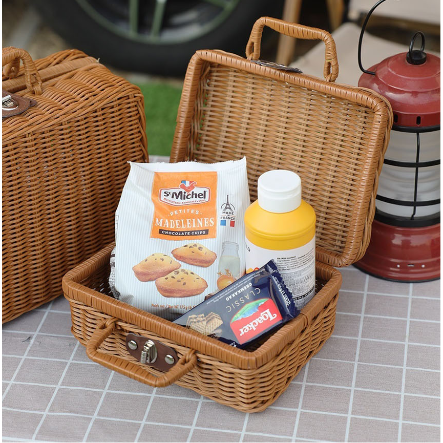 쇼핑백 휴대용 바구니 가방 야외 라탄 도시락 피크닉용 25,500원