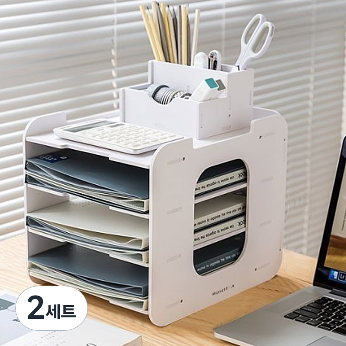 마켓플랜 모던 데스크탑 A4 서류 정리함 세트 세로형 4단 20,160원