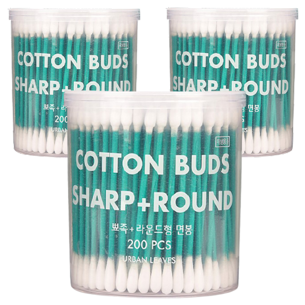 어반리브즈 뷰티면봉 라운드 + 뾰족, 200개입, 3개 9,000원